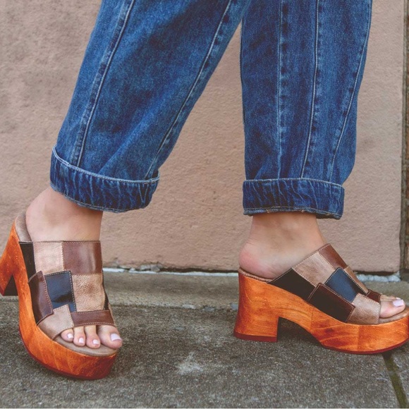 Bed Stu Vanquish Patchwork Leather Clogs SZ 6 - Picture 1 of 9